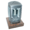 Grablaterne 1705 aus Aluminium auf Granitsockel Multicolor