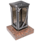 Grablaterne 51170 aus Aluminium auf Granitsockel Multicolor