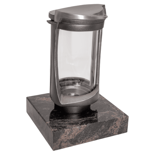 Grablaterne 57001 aus Aluminium auf Granitsockel Aurindi