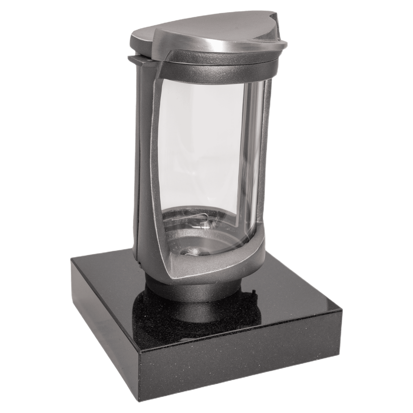 Grablaterne 57001 aus Aluminium auf Granitsockel Black