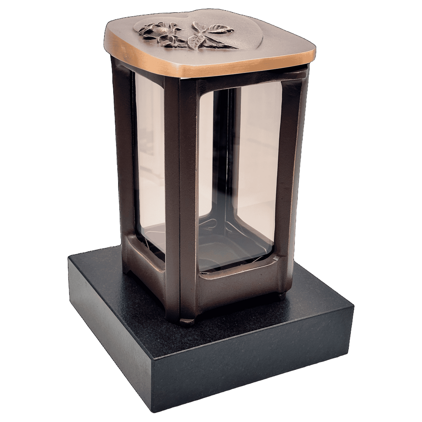 Grablaterne 57174 aus Bronze auf Granitsockel Black