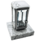 Grablaterne 57880 aus Aluminium auf Granitsockel Viscont White