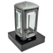 Grablaterne 94720 aus Aluminium auf Granitsockel Black