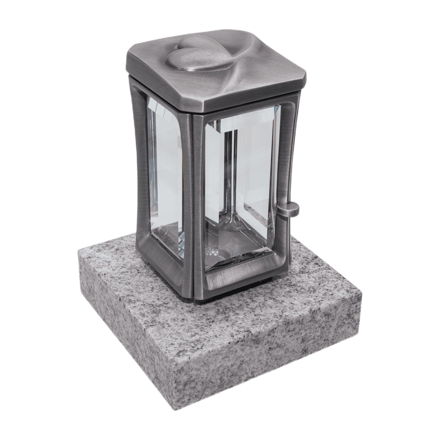 Grablaterne 94810 aus Aluminium auf Granitsockel Viscont White