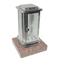 Grablaterne EMSL01 aus Edelstahl auf Granitsockel poliert_Multicolor
