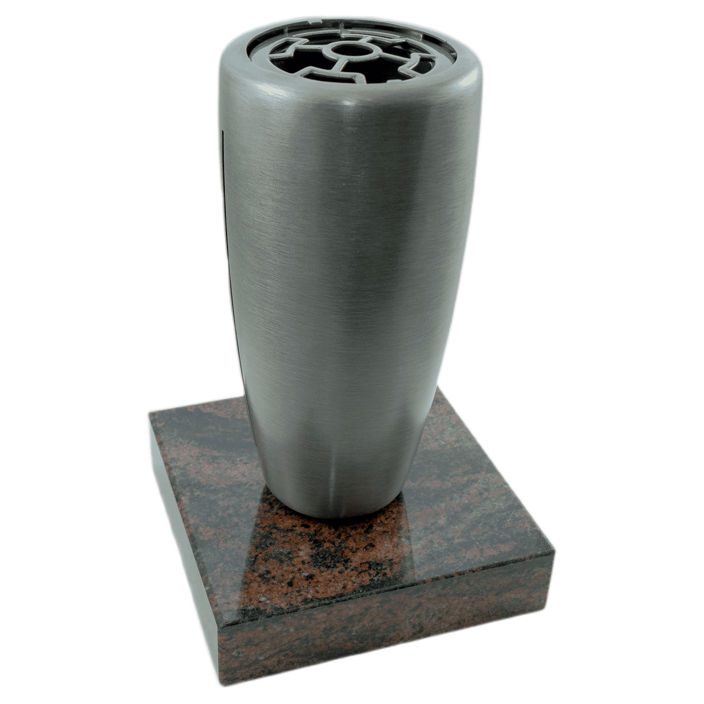 Grabvase 1705 aus Aluminium auf Granitsockel Aurindi