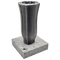 Grabvase 98733 aus Aluminium auf Granitsockel Viscont White