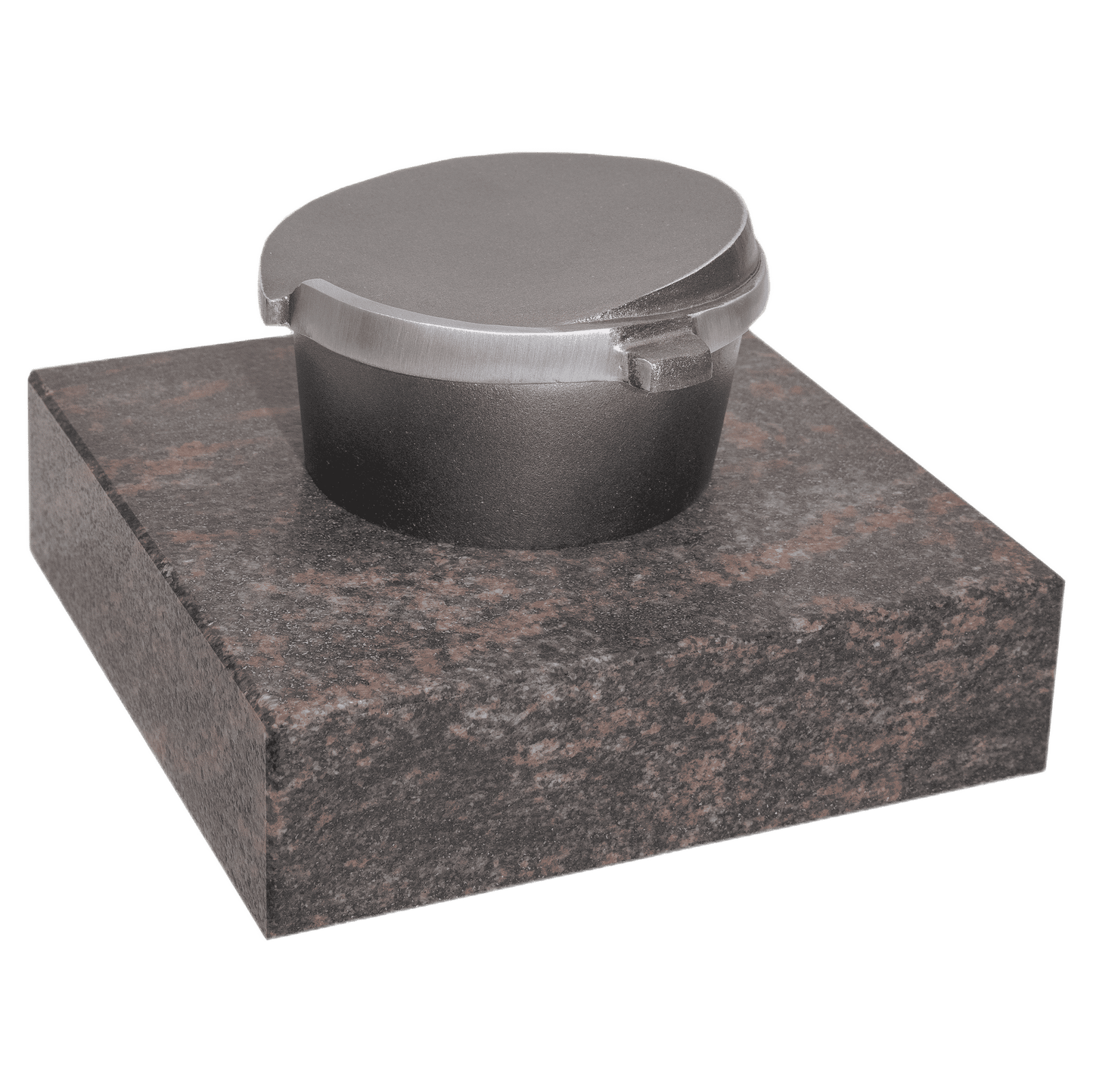 Weihwasserkessel 59001 aus Aluminium auf Granitsockel Aurindi