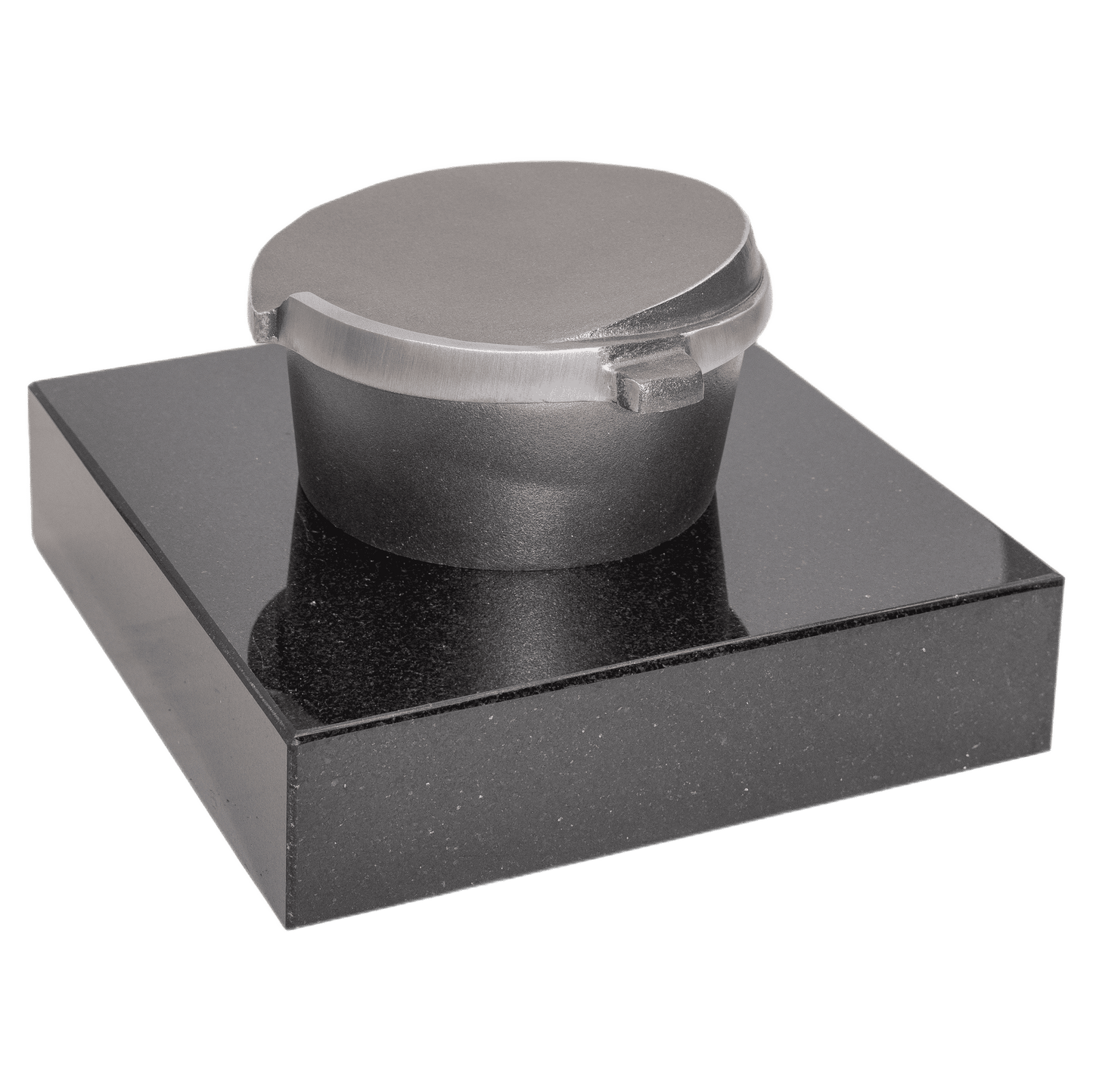 Weihwasserkessel 59001 aus Aluminium auf Granitsockel Black