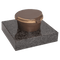 Weihwasserkessel 59001 aus Bronze auf Granitsockel Nero Impala