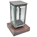 Grablaterne 1479 aus Aluminium auf Granitsockel Multicolor