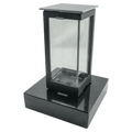 Grablaterne 1658 aus Aluminium auf Granitsockel Black