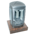 Grablaterne 1705 aus Aluminium auf Granitsockel Multicolor