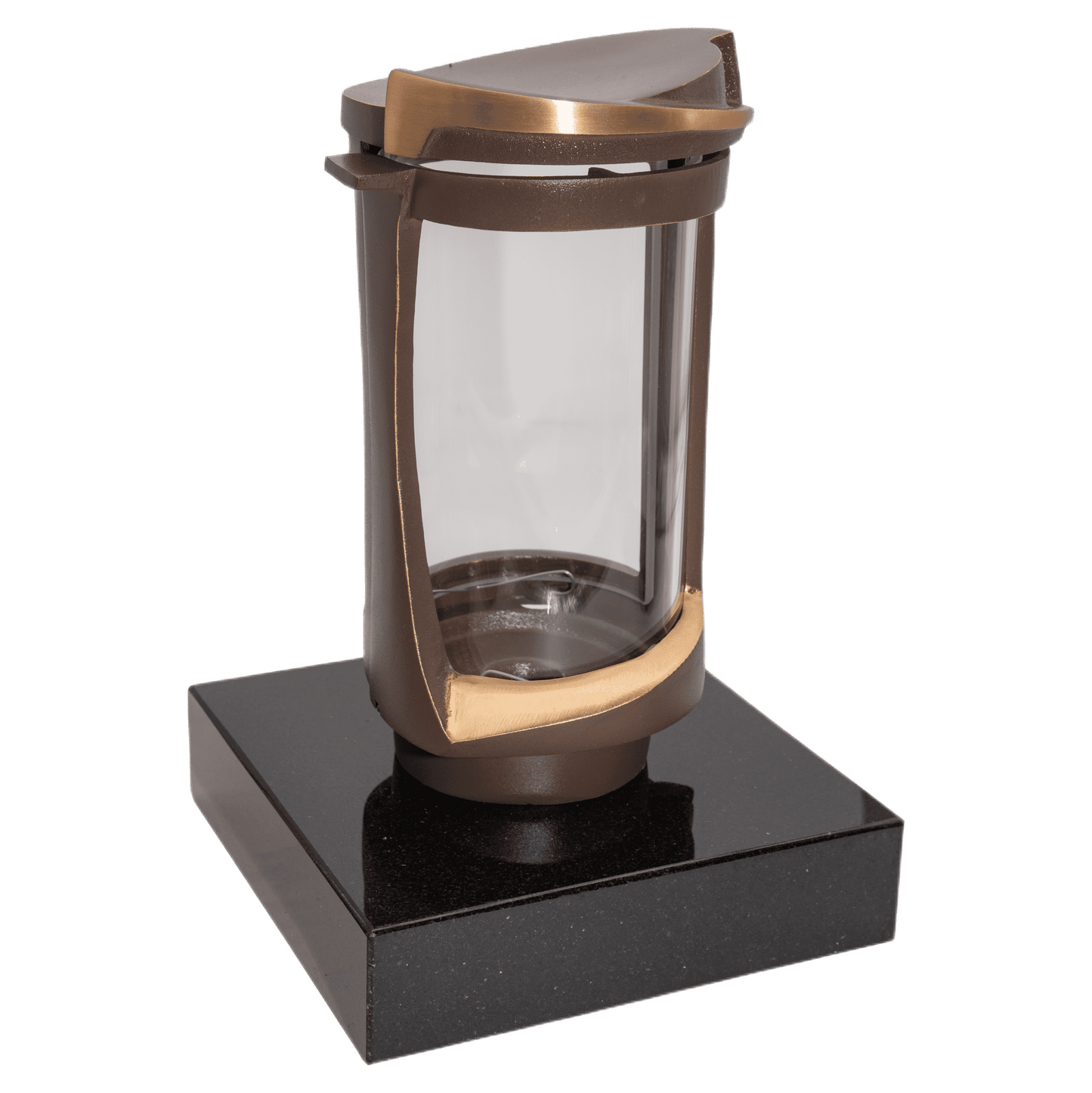 Grablaterne 57001 aus Bronze auf Granitsockel Black