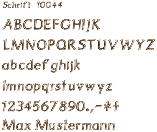 Schrift aus Bronze oder Aluminium  Grabschrift 1044 wetterfest