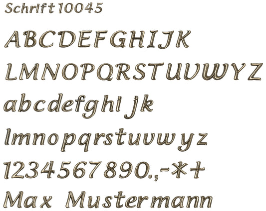 Schrift aus Bronze oder Aluminium Grabschrift 1045 wetterfest