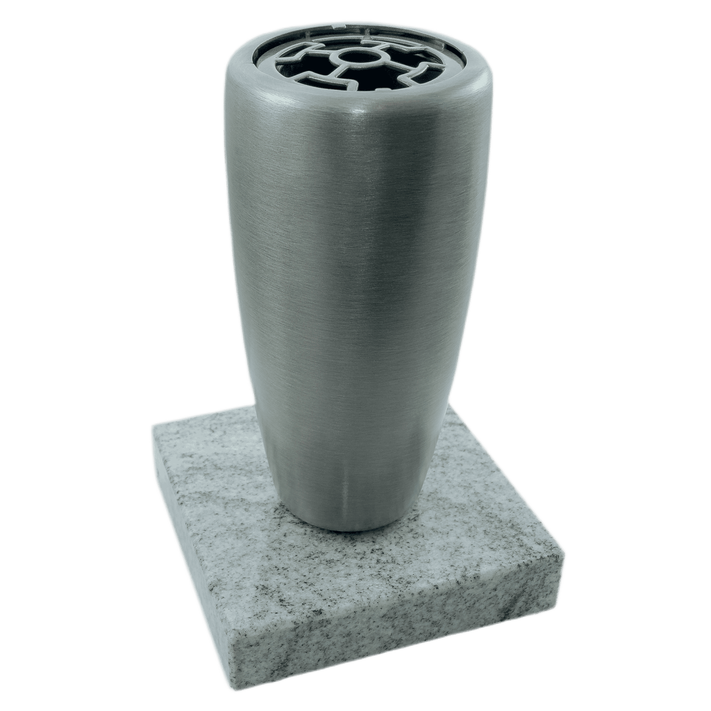 Grabvase 1705 aus Aluminium auf Granitsockel Viscont White