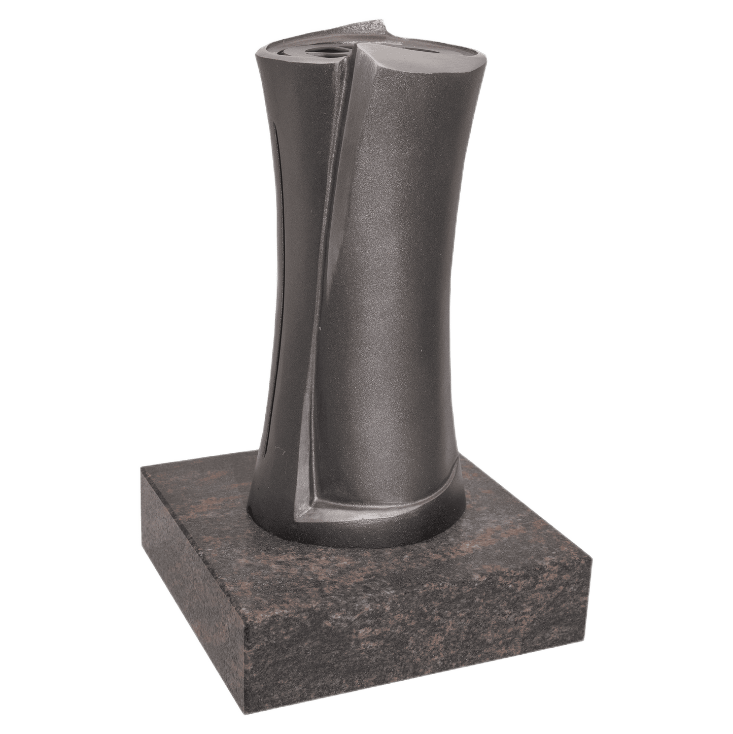 Grabvase 58001 aus Aluminium auf Granitsockel Aurindi