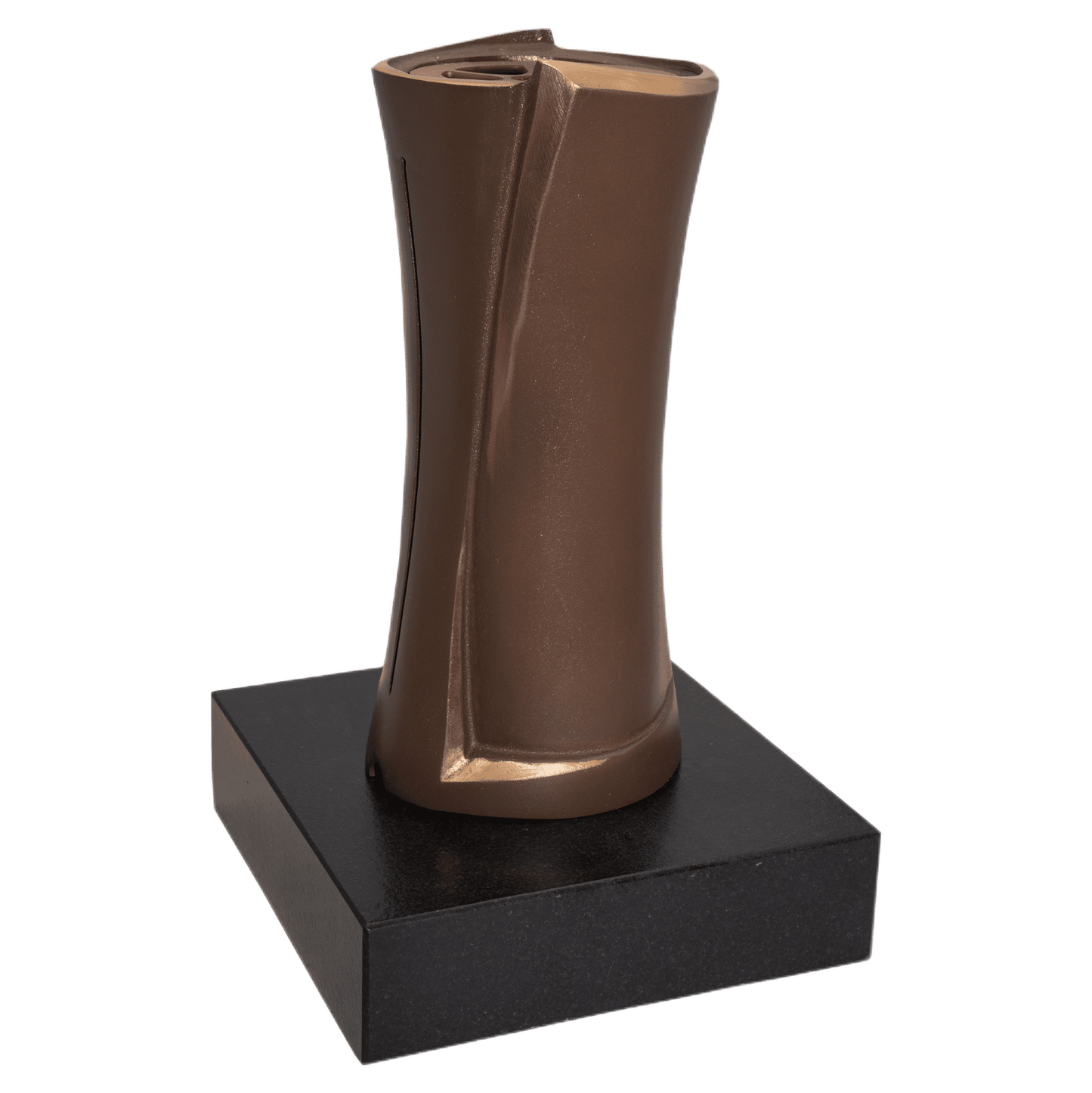 Grabvase 58001 aus Bronze auf Granitsockel Black