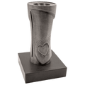 Grabvase 58170 aus Aluminium auf Granitsockel Black