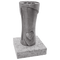Grabvase 58170 aus Aluminium auf Granitsockel Viscont White