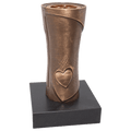 Grabvase 58170 aus Bronze auf Granitsockel Black