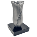 Grabvase 98720 aus Aluminium auf Granitsockel Black