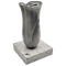 Grabvase 98720 aus Aluminium auf Granitsockel Viscont White