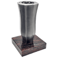 Grabvase 98733 aus Aluminium auf Granitsockel Aurindi