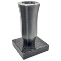 Grabvase 98733 aus Aluminium auf Granitsockel Nero Impala