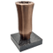 Grabvase 98733 aus Messing auf Granitsockel Nero Impala