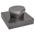 Weihwasserkessel 59001 aus Aluminium auf Granitsockel Nero Impala